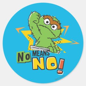 Oscar The Grouch Comic Classic Round Sticker