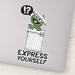 Oscar The Grouch Express Yourself Sticker
