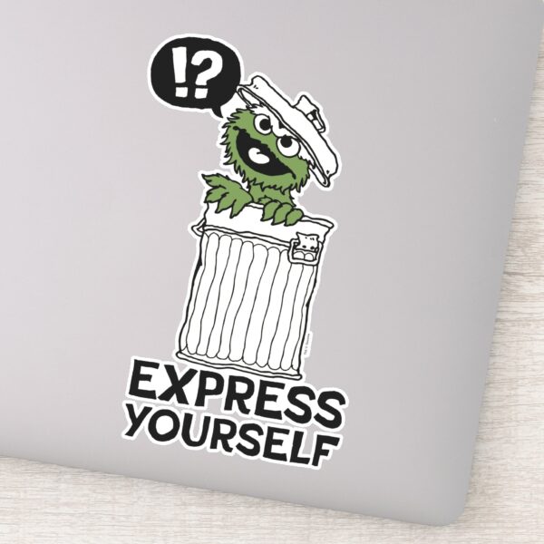 Oscar The Grouch Express Yourself Sticker