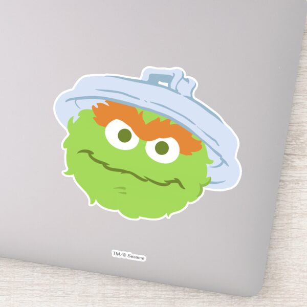 Oscar The Grouch Face Sticker