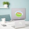 Oscar The Grouch Face Sticker