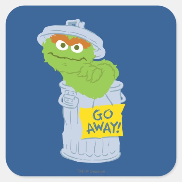 Oscar_the_Grouch_Graphic_Square_Sticker_1 Oscar The Grouch Graphic Square Sticker