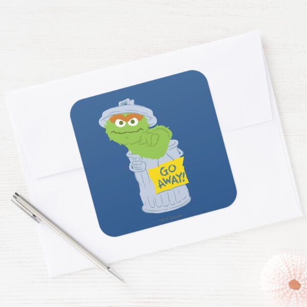 Oscar_the_Grouch_Graphic_Square_Sticker_3 Oscar The Grouch Graphic Square Sticker