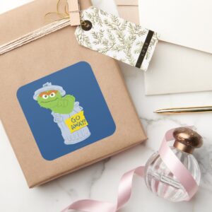 Oscar The Grouch Graphic Square Sticker