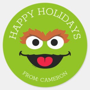 Oscar The Grouch Merry Christmas Gift Tag