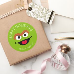 Oscar The Grouch Merry Christmas Gift Tag