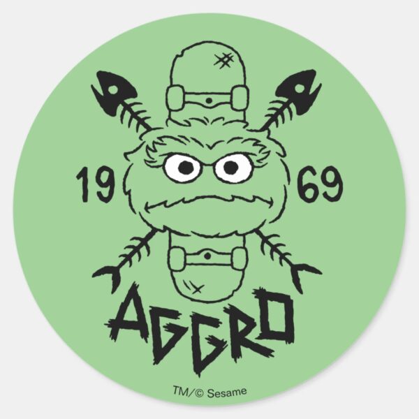 Oscar_the_Grouch_Skate_Logo_-_Aggro_1969_Classic_Round_Sticker_1 Oscar The Grouch Skate Logo Aggro 1969 Classic Round Sticker
