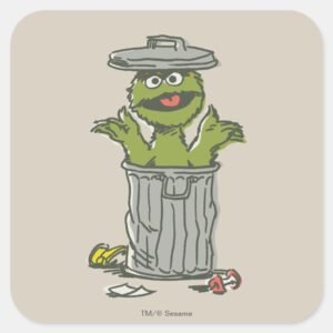 Oscar The Grouch Vintage 1 Square Sticker