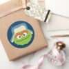 Oscar_the_Grouch_Woodland_Face_Classic_Round_Sticker_5 Oscar The Grouch Woodland Face Classic Round Sticker