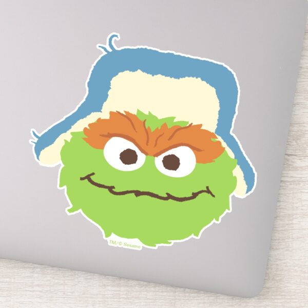 Oscar_the_Grouch_Woodland_Face_Sticker_1 Oscar The Grouch Woodland Face Sticker