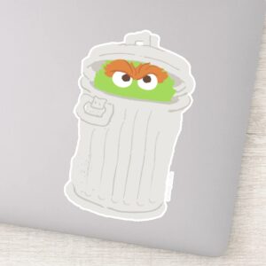 Oscar The Grouch His Trash Can Sticker
