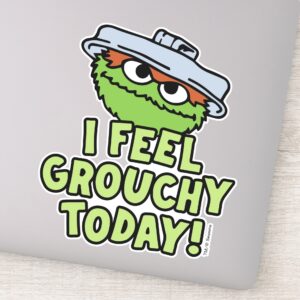 Oscar The Grouch I Feel Grouchy Today Sticker
