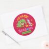 Over_The_Top_Season's_Greetings_Classic_Round_Sticker_3 Over The Top Seasons Greetings Classic Round Sticker