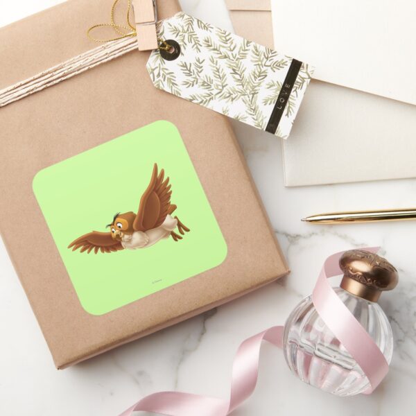 Owl_Square_Sticker_5 Owl Square Sticker