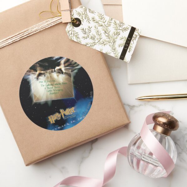 Owl_with_Letter_Movie_Poster_Classic_Round_Sticker_5 Owl With Letter Movie Poster Classic Round Sticker