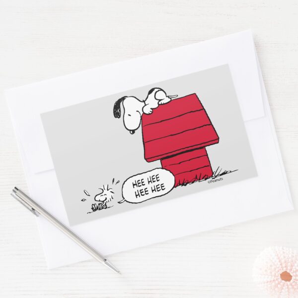 PEANUTS___Red_&_Black_Pattern_Rectangular_Sticker_3 PEANUTS Red Black Pattern Rectangular Sticker