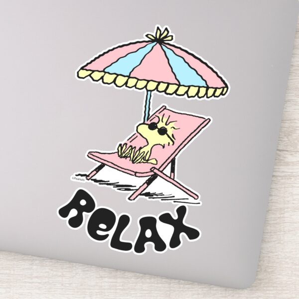PEANUTS___Woodstock_Relaxing_at_the_Beach_Sticker_9 PEANUTS Woodstock Relaxing At The Beach Sticker 9