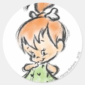 PEBBLES™ Hand Drawn Sketch Classic Round Sticker