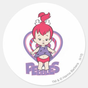 PEBBLES™ From Bedrock Classic Round Sticker