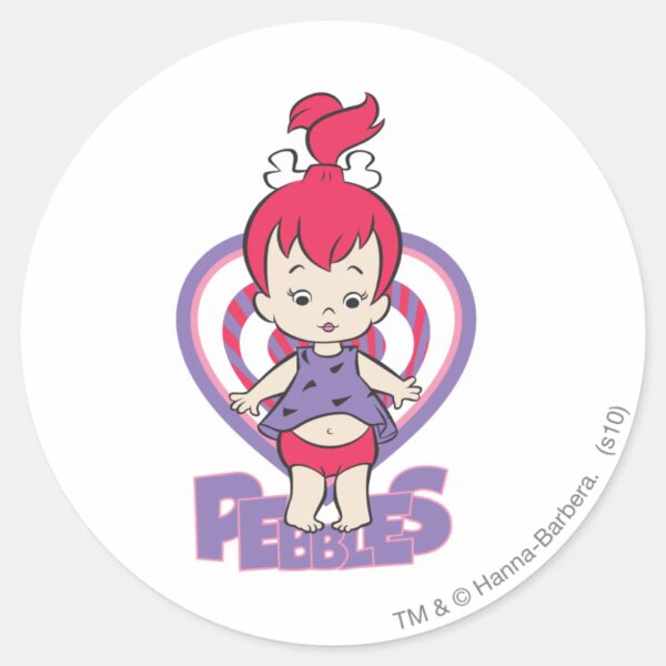 PEBBLES™_From_Bedrock_Classic_Round_Sticker_1 PEBBLES™ From Bedrock Classic Round Sticker