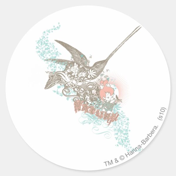 PEBBLES™_Nature_Girl_Classic_Round_Sticker_1 PEBBLES™ Nature Girl Classic Round Sticker