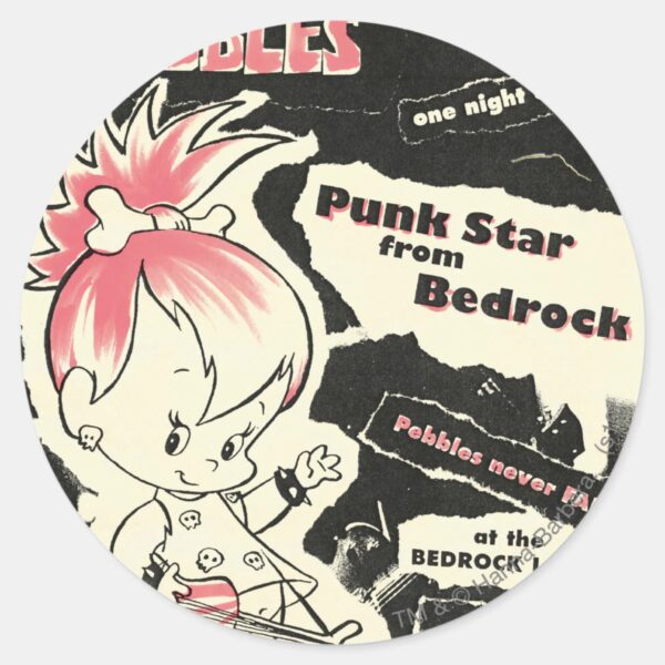 PEBBLES™_Punk_Rock_Legend_Classic_Round_Sticker_1 PEBBLES™ Punk Rock Legend Classic Round Sticker