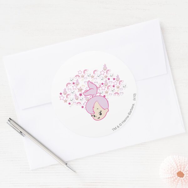 PEBBLES™_Star_Print_Classic_Round_Sticker_3 PEBBLES™ Star Print Classic Round Sticker