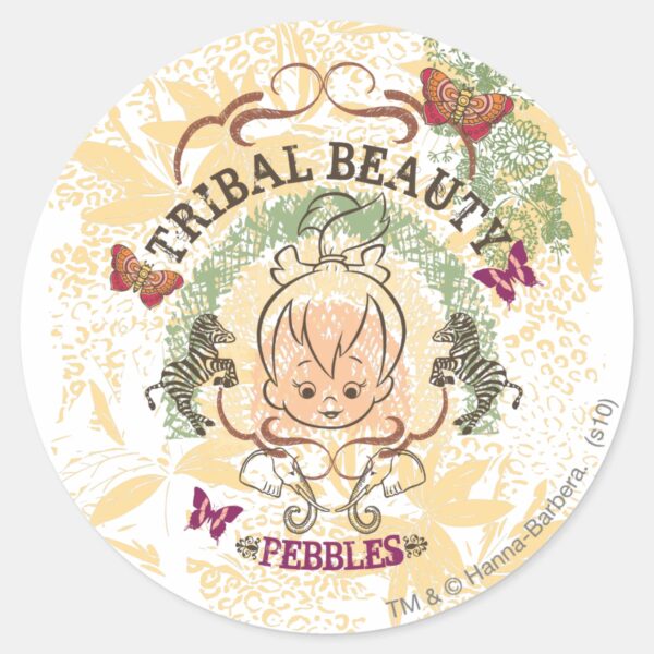 PEBBLES™_Tribal_Beauty_Classic_Round_Sticker_1 PEBBLES™ Tribal Beauty Classic Round Sticker