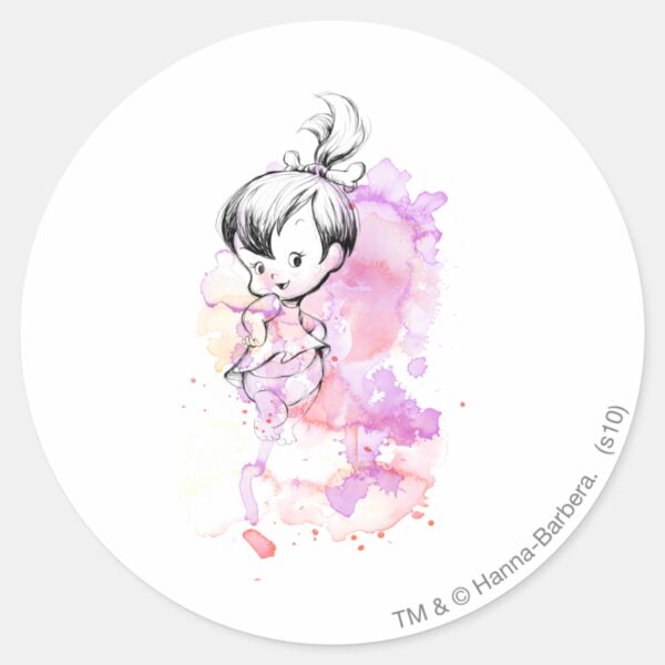 PEBBLES™_Watercolor_Sketch_Classic_Round_Sticker_1 PEBBLES™ Watercolor Sketch Classic Round Sticker