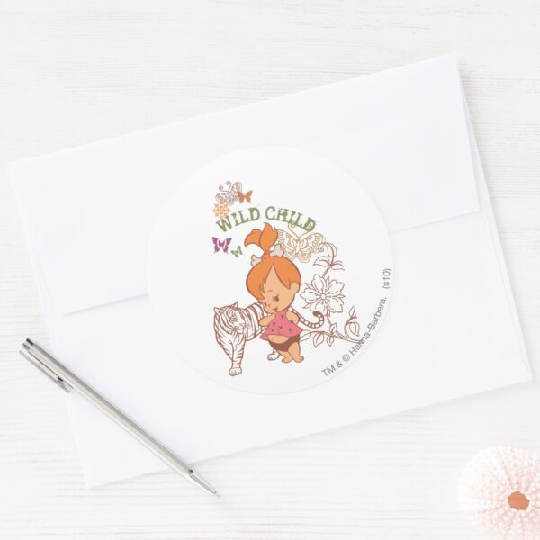 PEBBLES™_Wild_Child_Classic_Round_Sticker_3 PEBBLES™ Wild Child Classic Round Sticker