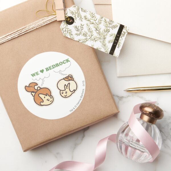 PEBBLES™_and_Bam_Bam_Love_Bedrock_Classic_Round_Sticker_5 PEBBLES™ And Bam Bam Love Bedrock Classic Round Sticker