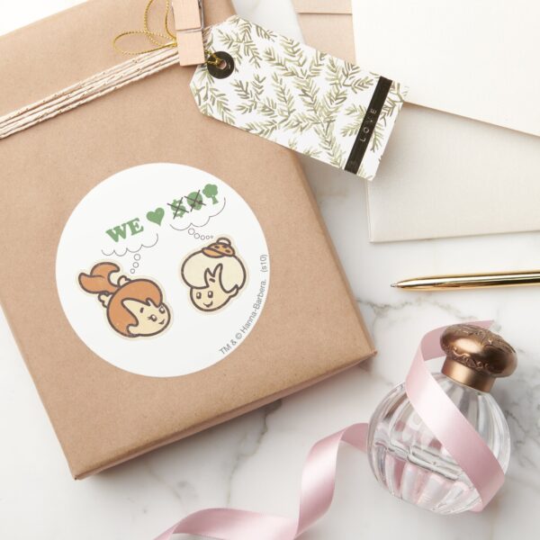 PEBBLES™_and_Bam_Bam_Loves_Nature_Classic_Round_Sticker_5 PEBBLES™ And Bam Bam Loves Nature Classic Round Sticker