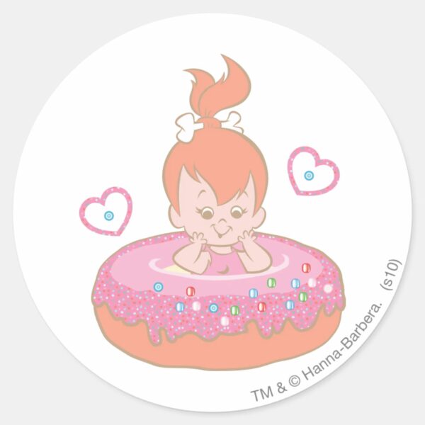PEBBLES™_in_Donut_Classic_Round_Sticker_1 PEBBLES™ In Donut Classic Round Sticker
