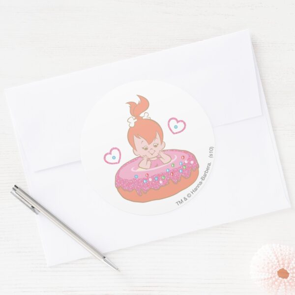 PEBBLES™_in_Donut_Classic_Round_Sticker_3 PEBBLES™ In Donut Classic Round Sticker