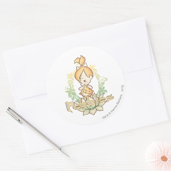 PEBBLES™_in_Lotus_Flower_Classic_Round_Sticker_3 PEBBLES™ In Lotus Flower Classic Round Sticker