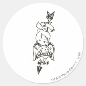 PEBLES™ Daddys Girl BW Classic Round Sticker