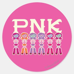 PNK Scare Students Classic Round Sticker