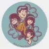 Paisely Flower Scooby Doo And The Gang Classic Round Sticker