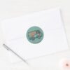 Paisely Scooby Doo Driving Mystery Machine Classic Round Sticker