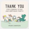 Pastel Toy Story Birthday Thank You Square Sticker