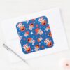 Patriotic Elmo Pattern Square Sticker