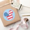 Patriotic Mickey Mouse American Flag Icon Classic Round Sticker