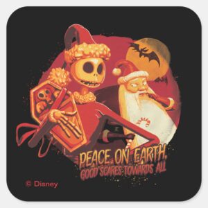 Peace On Earth Good Scares Towards All Square Sticker
