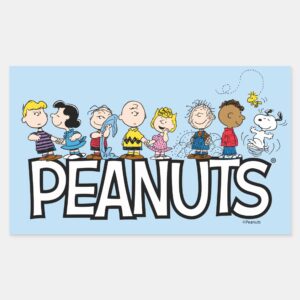 Peanuts Gang Group Lineup Rectangular Sticker