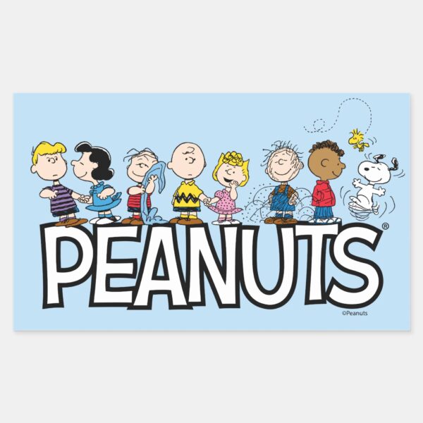 Peanuts_Gang_Group_Lineup_Rectangular_Sticker_1 Peanuts Gang Group Lineup Rectangular Sticker