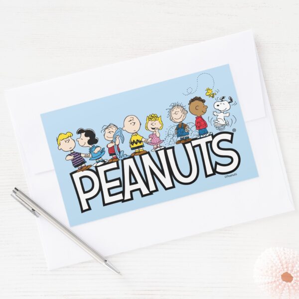 Peanuts_Gang_Group_Lineup_Rectangular_Sticker_3 Peanuts Gang Group Lineup Rectangular Sticker