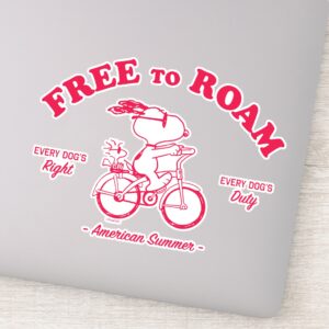 Peanuts American Summer Free To Roam Sticker