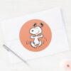 Peanuts___A_Snoopy_Happy_Dance_Classic_Round_Sticker_3 Peanuts A Snoopy Happy Dance Classic Round Sticker
