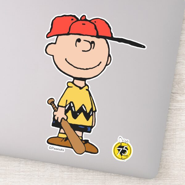 Peanuts___Charlie_Brown_Baseball_Smile_Sticker_9 Peanuts Charlie Brown Baseball Smile Sticker