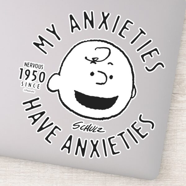 Peanuts Charlie Brown Nervous Since 1950 Sticker
